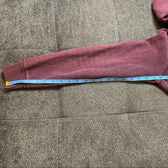 Classic TNA Zip-Up Hoodie, in a Rich Burgundy Color. - Picture 16 of 16